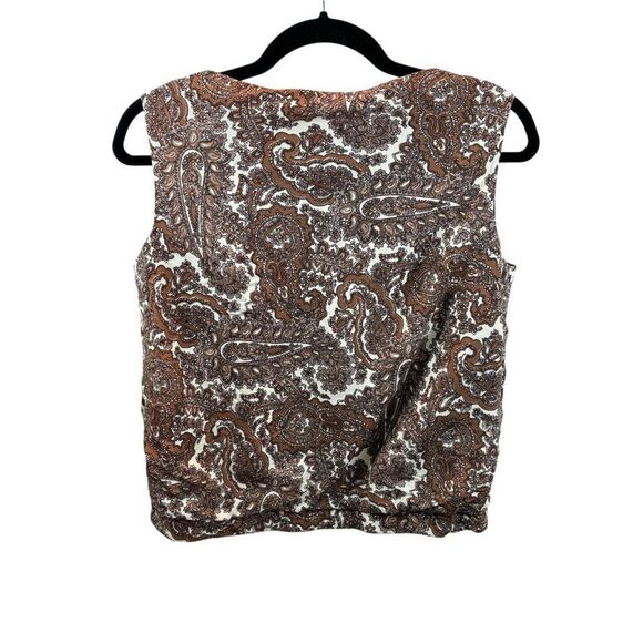 Ladies‎ Vintage Sleeveless Paisley Print Blouse Size Smal - Picture 3 of 14
